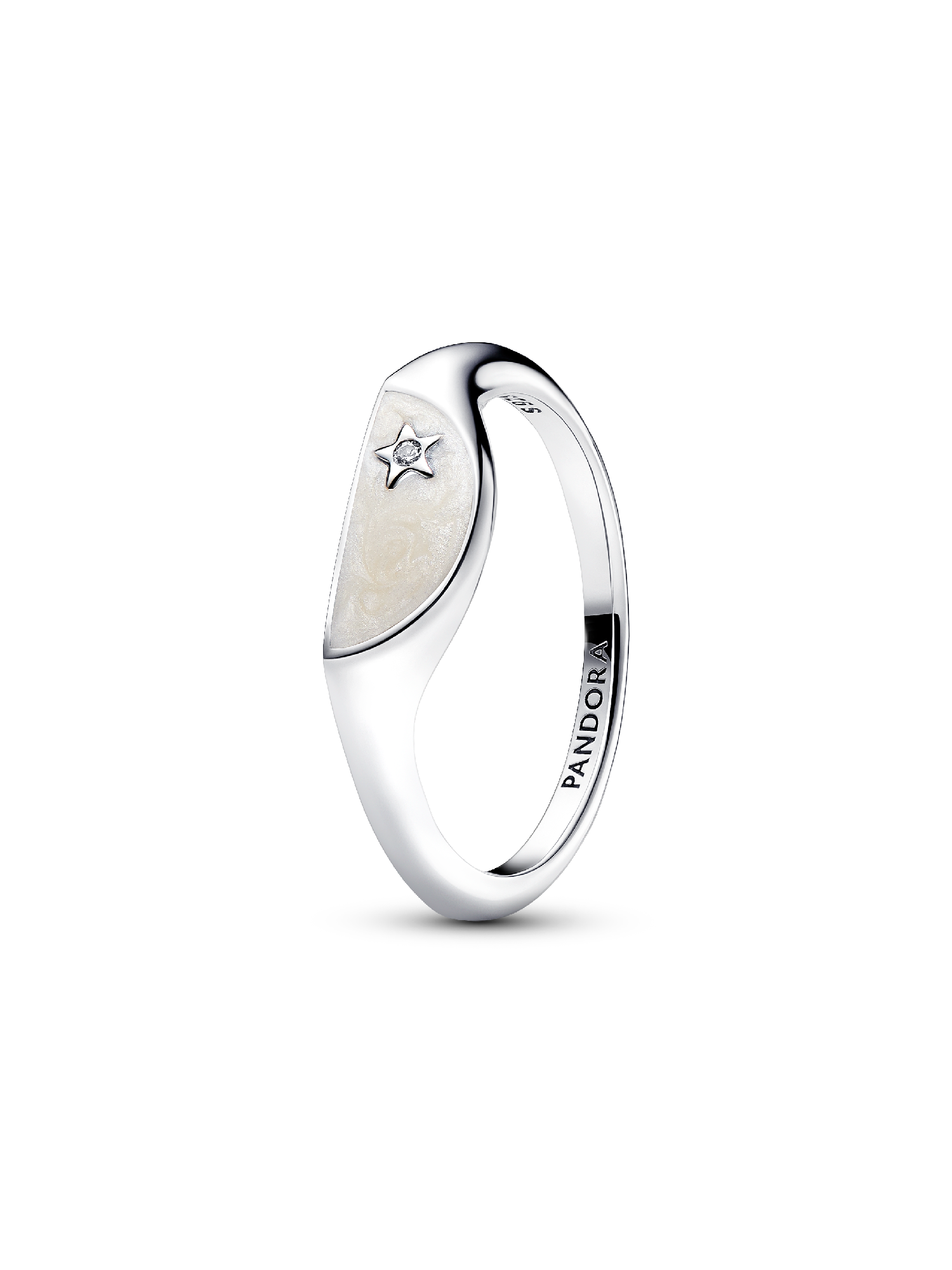 Halved Enamel Signet Ring