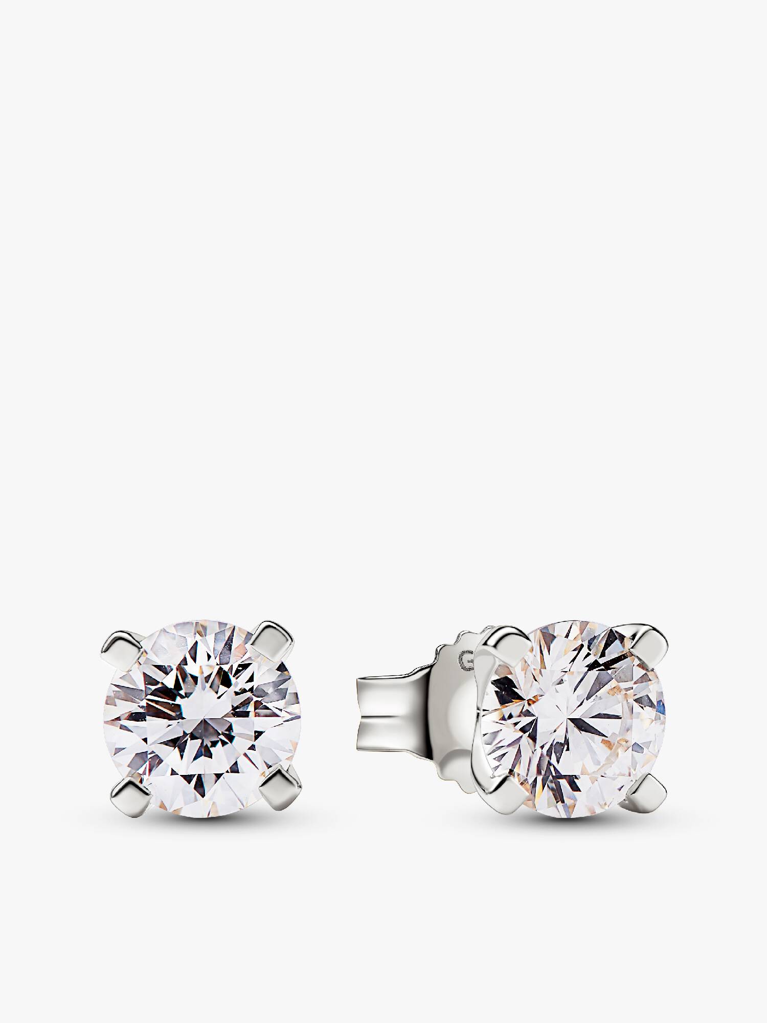 Pandora Era 14k White Gold Lab-grown Diamond Earrings