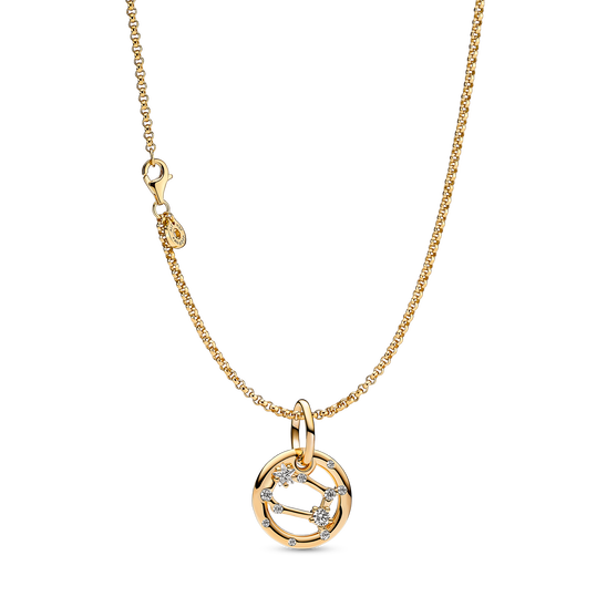 14K Gold Plated Gemini Zodiac Necklace
