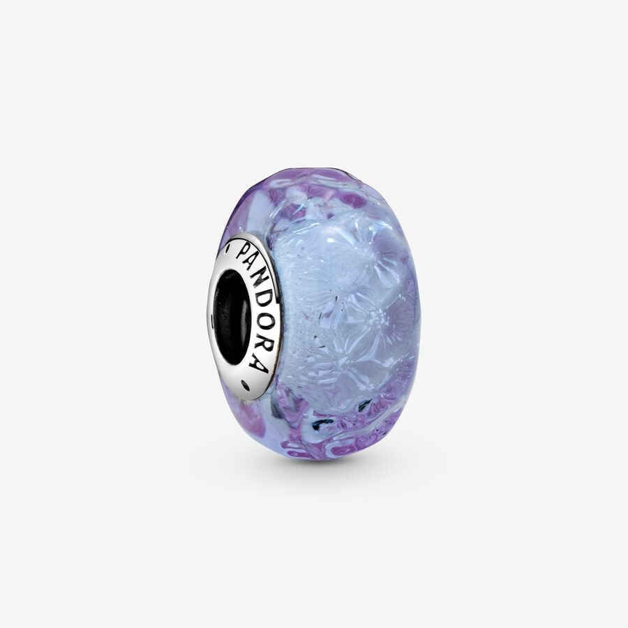 Wavy Lavender Murano Glass Charm | Pandora UK