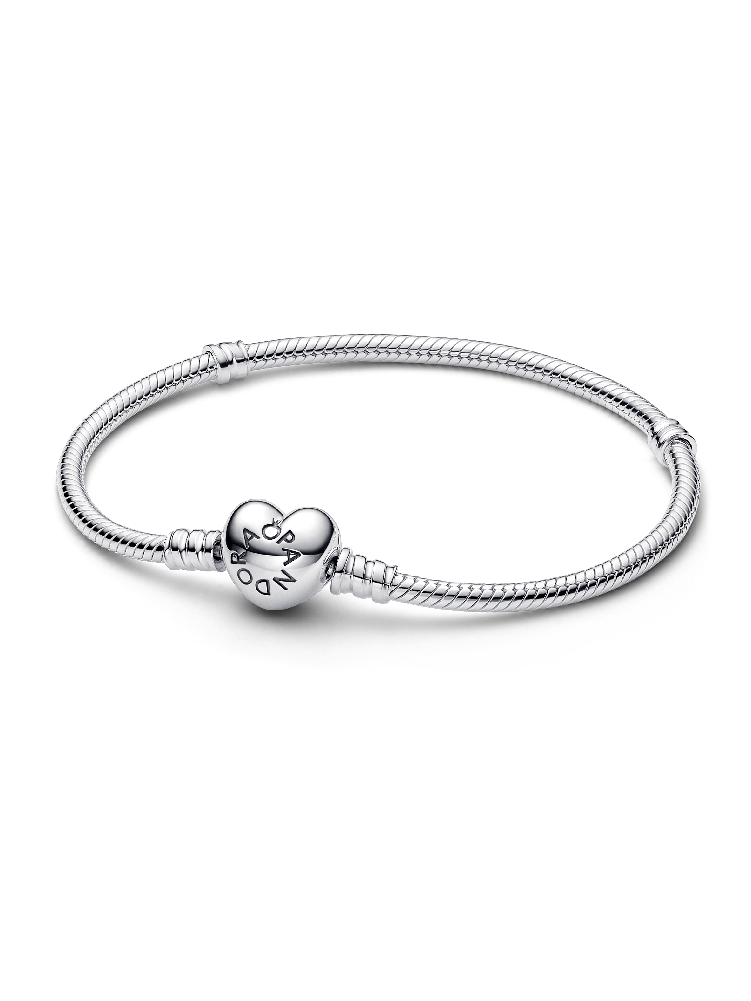 Pandora Moments Heart Clasp Snake Chain Bracelet