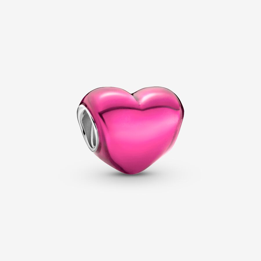 Metallic Pink Heart Charm image number 0