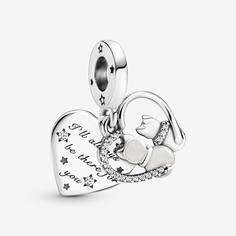 Cats & Hearts Dangle Charm image number 0