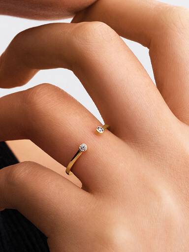 Pandora Era Bezel Lab-Grown Diamond Open Ring
