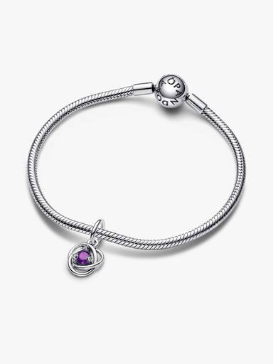 February Eternity Circle Dangle Charm