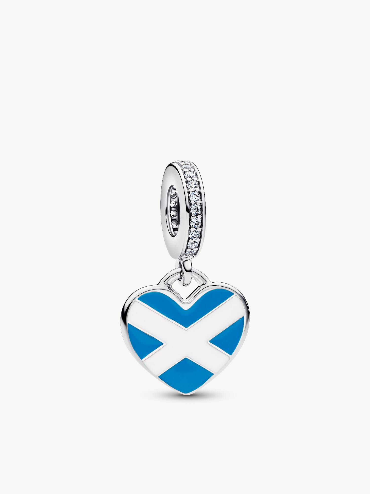 Engravable Scotland Heart Dangle Charm