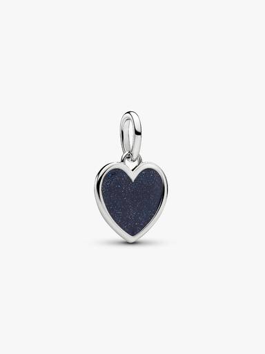 Engravable Blue Heart Dangle Charm