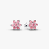 Sparkling Pink Flower Stud Earrings Sparkling Pink Flower Stud Earrings