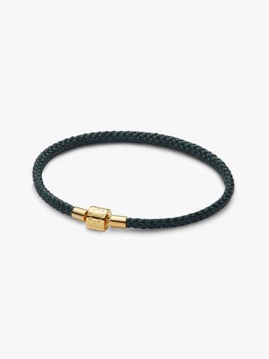 Shimmering Green Cord Bracelet