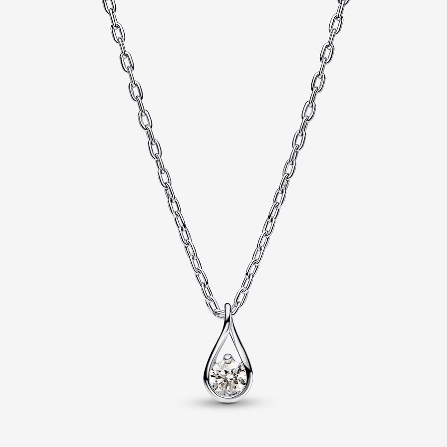 Pandora Infinite Sterling Silver Lab-grown Diamond Pendant Necklace image number 0