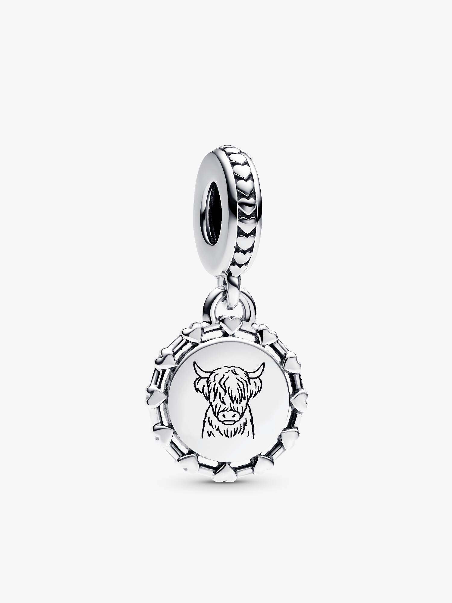 Engravable Scottish Cow Dangle Charm