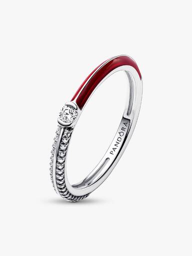 Pavé & Red Dual Ring