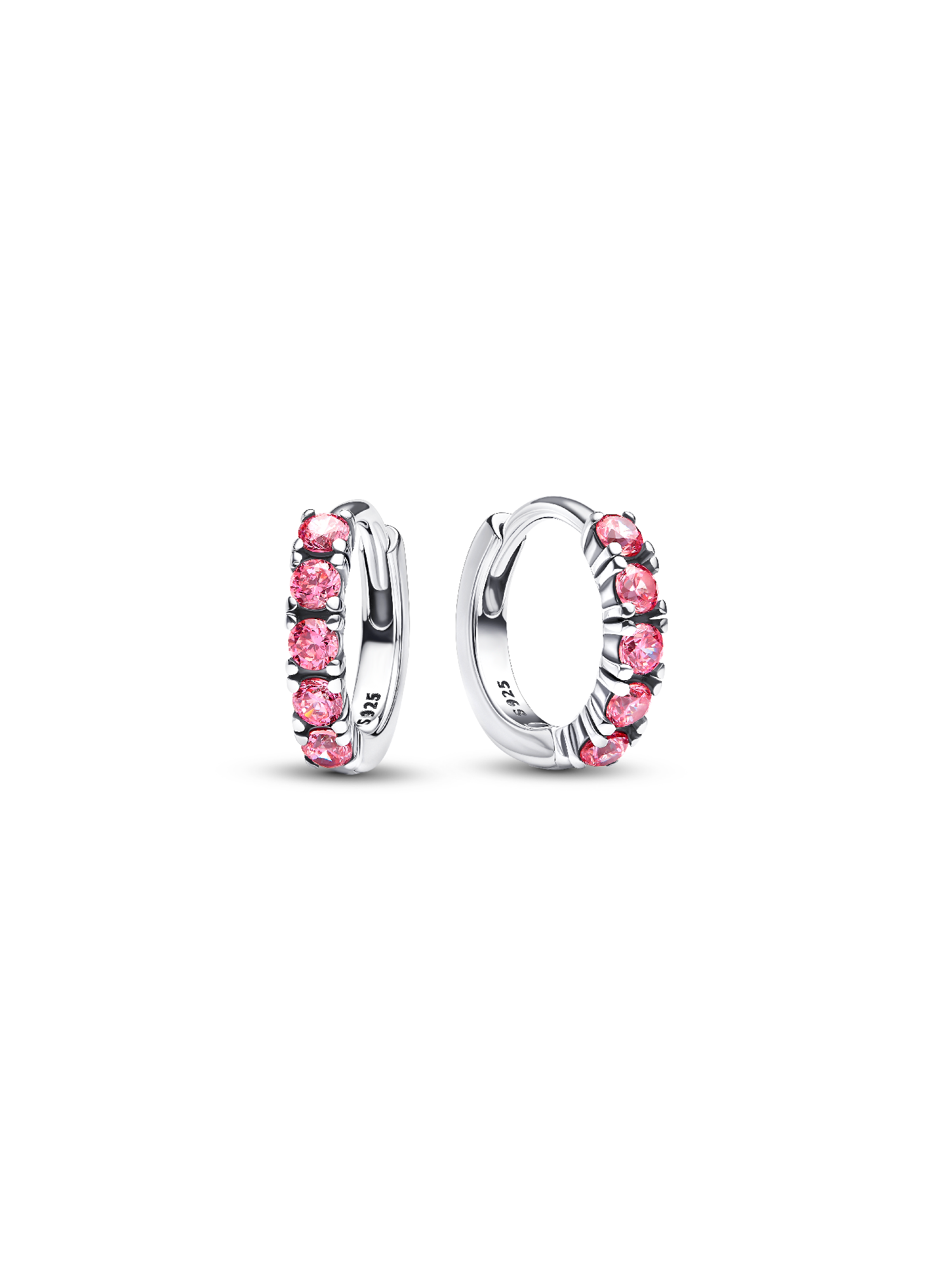Pink Huggie Earrings