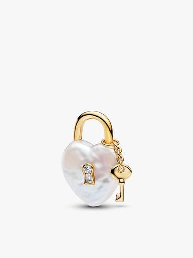 Baroque Pearl Padlock Pendant Necklace
