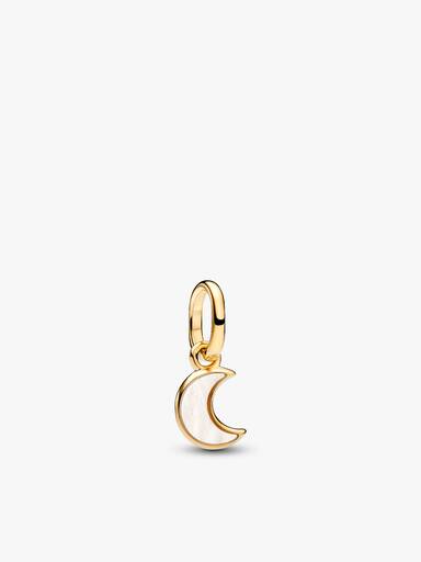 White Crescent Moon Charm & Bracelet Gift Set