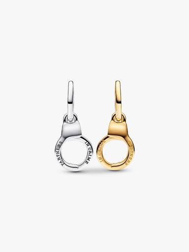 Openable & Splittable Handcuffs Dangle Charm