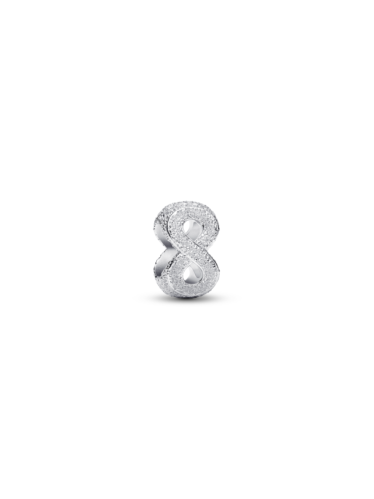 Textured Infinity Symbol Mini Charm