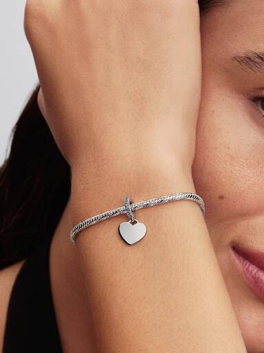 Heart Blue Stone Dangle Charm
