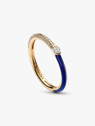 Pavé & Blue Dual Ring