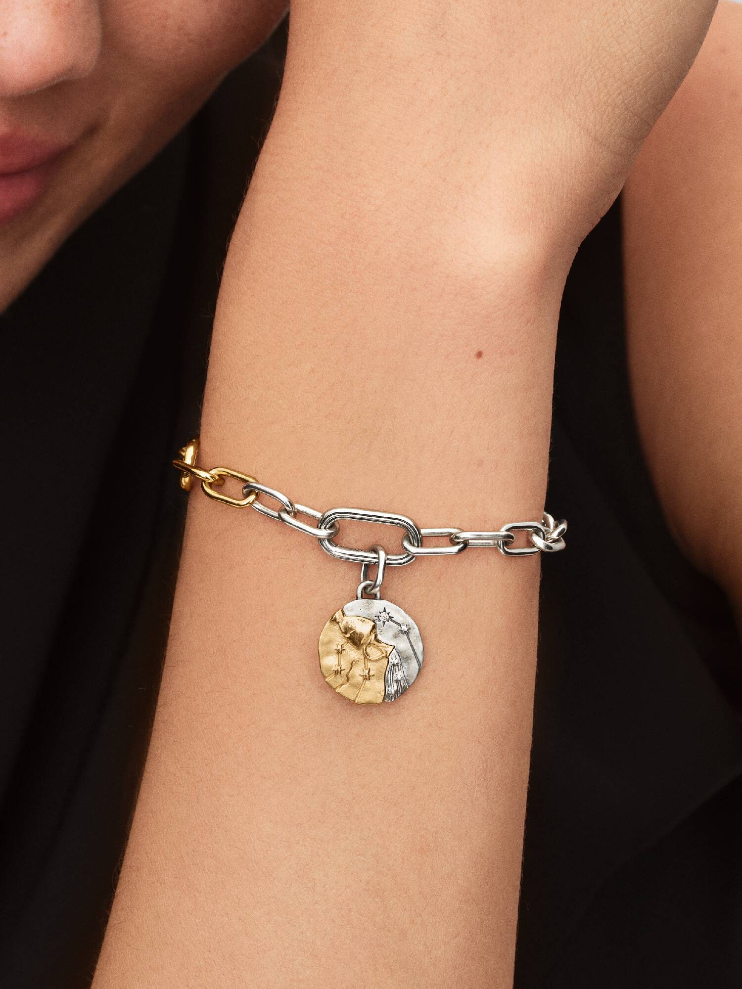 Aquarius Zodiac Medallion Charm