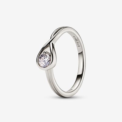 Pandora Infinite 14k White Gold Lab-grown Diamond Ring