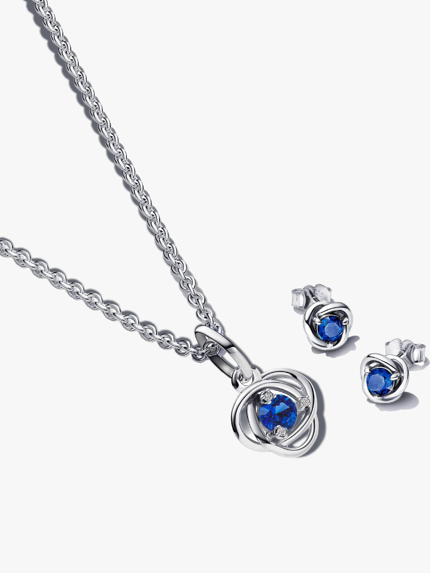 September Braided Birthstone Dangle Necklace & Earrings Set