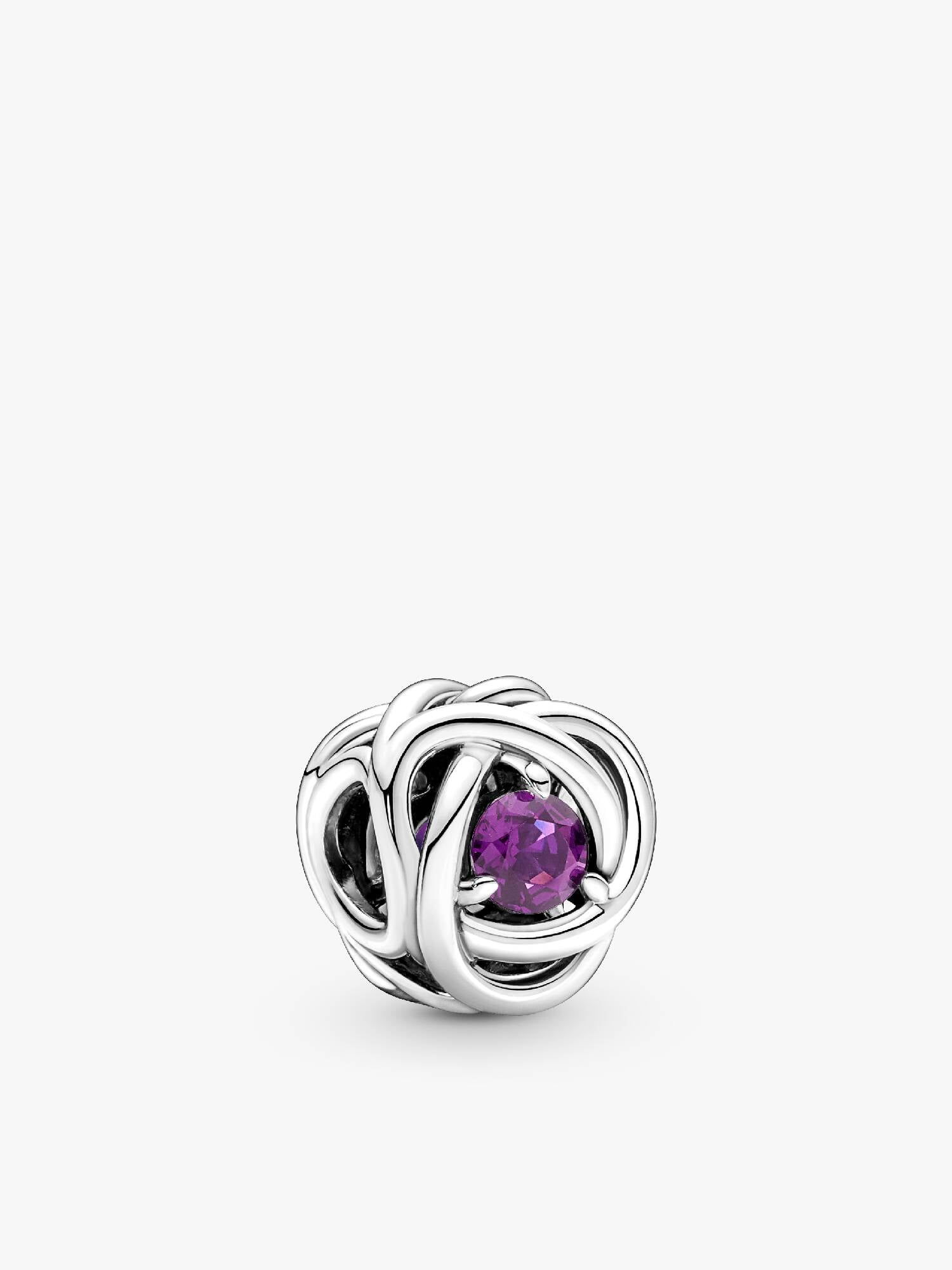 February Birthstone Eternity Circle Charm