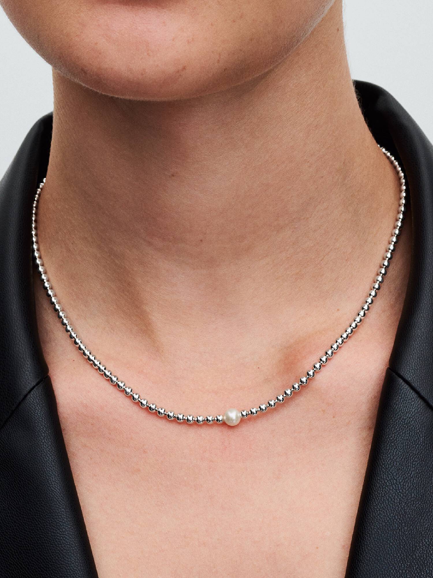 Treated Freshwater Cultured Pearl & Beads Collier Necklace