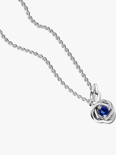 September Braided Birthstone Dangle Necklace Set