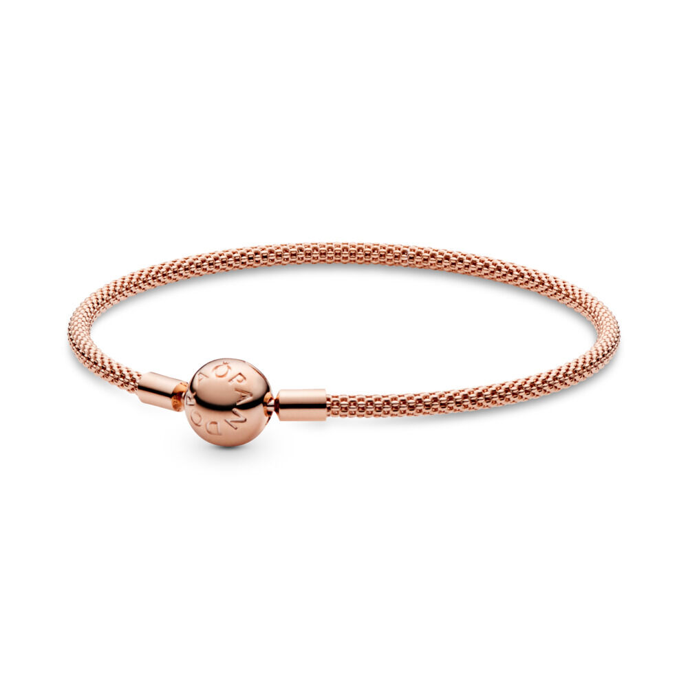 Buy Mesh Chain Classic Rose Gold Plated Sterling Silver Chain Bracelet by  Mannash Jewellery