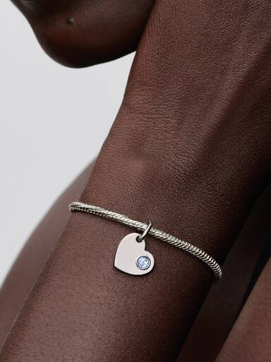 March Heart Dangle Charm