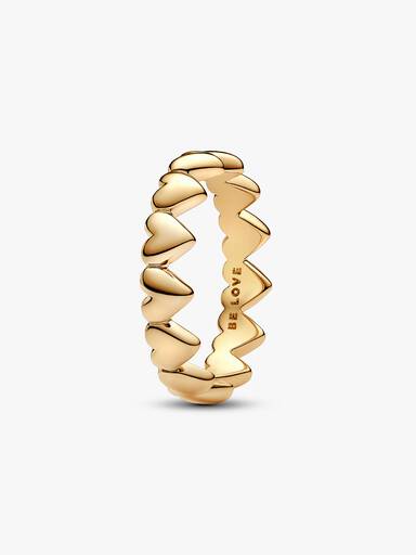 Row of Hearts Ring