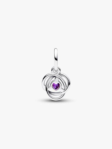 February Eternity Circle Dangle Charm