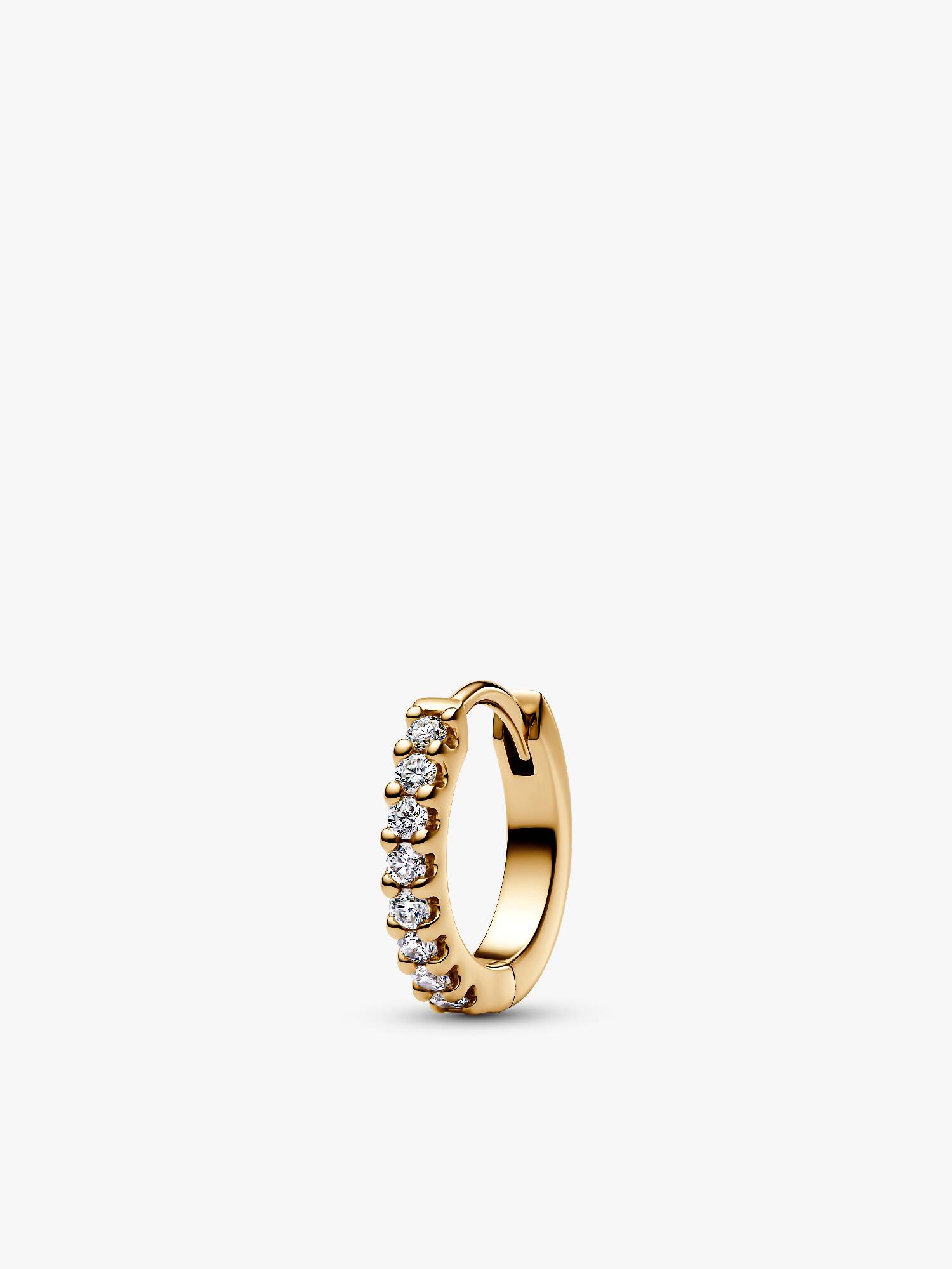 Pandora Era 14k Gold Lab-grown Diamond Pavé Single Hoop Earring