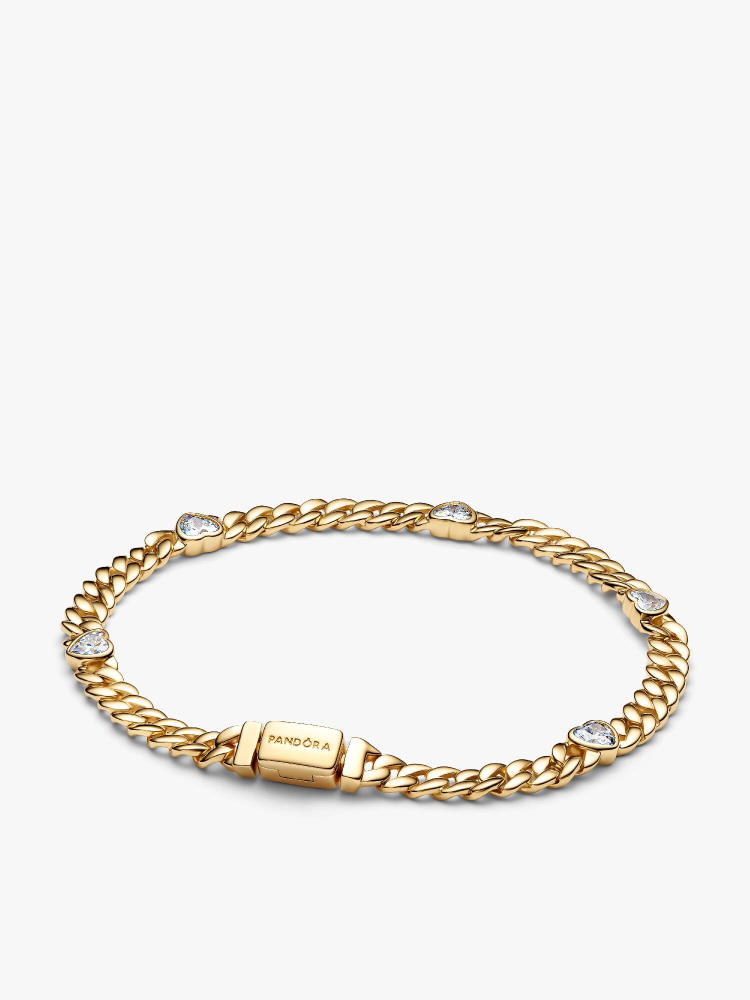 Heart Cuban Chain Bracelet
