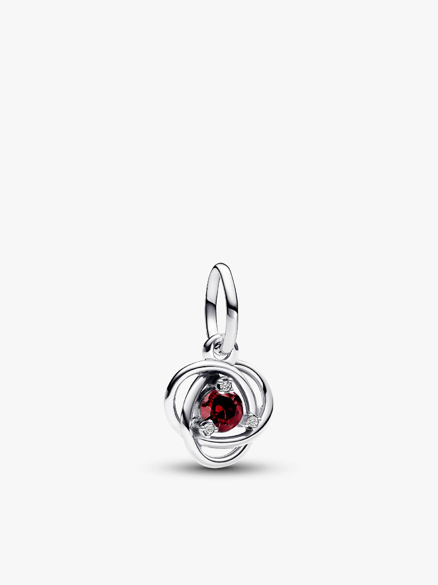 January Birthstone Eternity Circle Dangle Charm