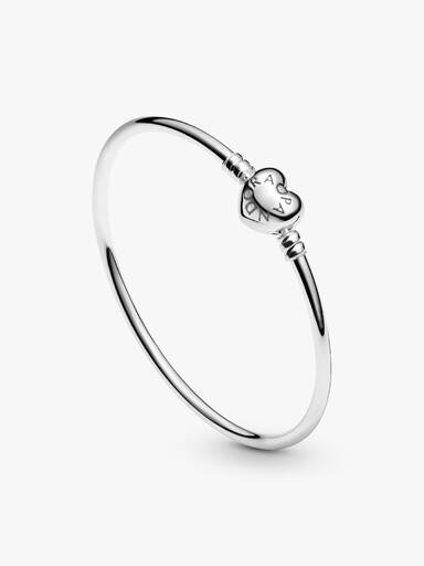 Logo Heart Clasp Bangle