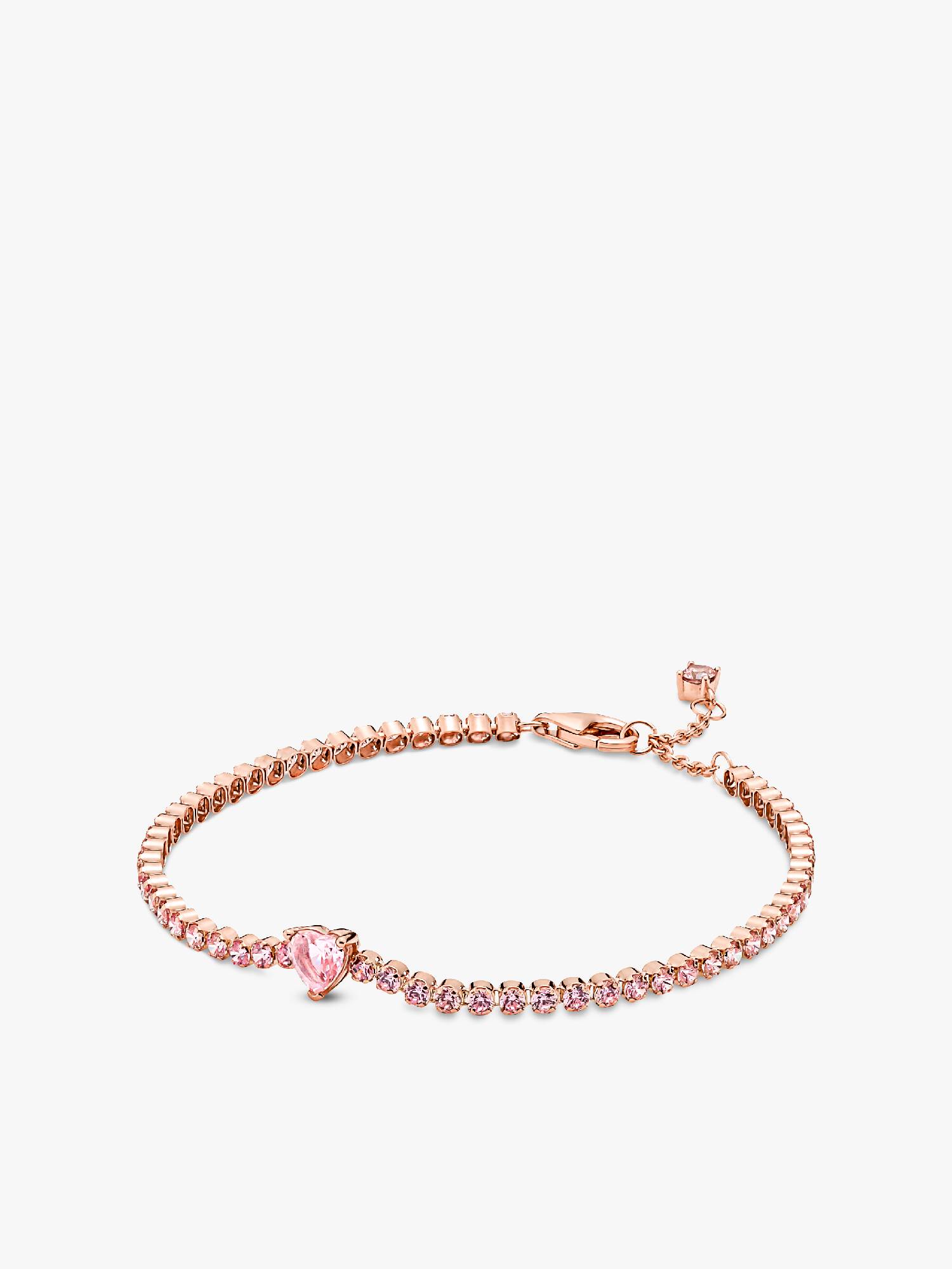 Sparkling Heart Tennis Bracelet