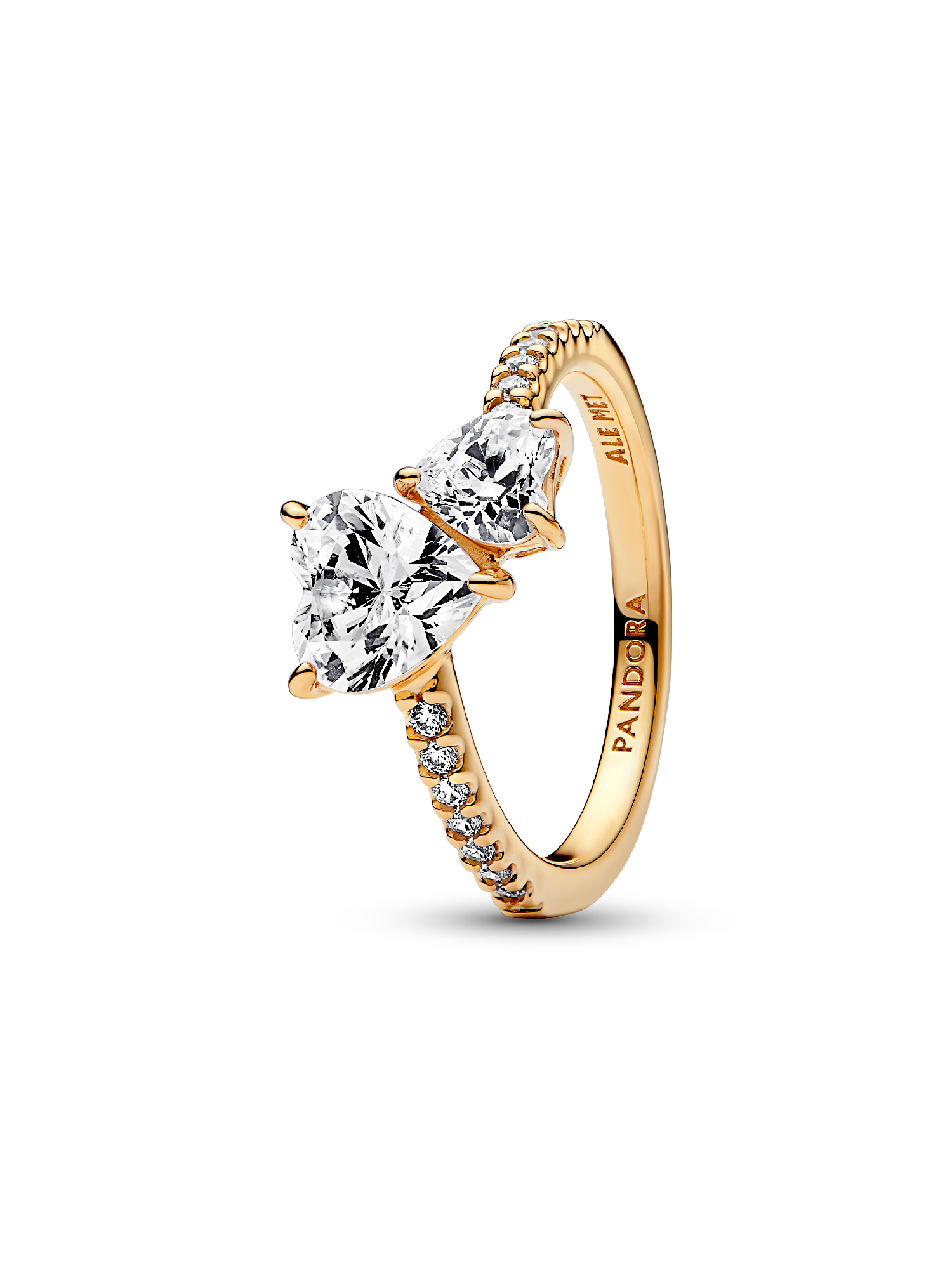 Double Heart Sparkling Ring