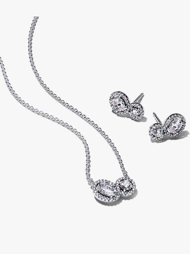 Embracing Halo Jewellery Set