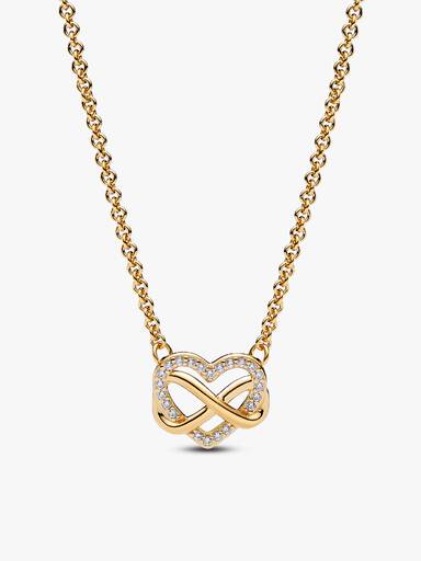 Gold Plated Sparkling Infinity Heart Gift Set
