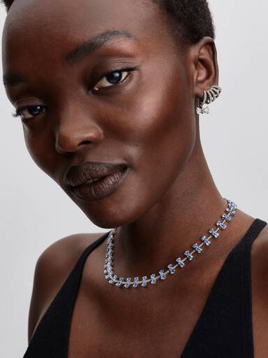 Bridgerton Blue Bow Necklace