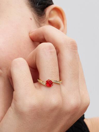 Disney Beauty and the Beast Enchanted Rose Ring