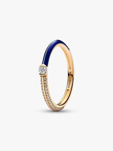 Pavé & Blue Dual Ring
