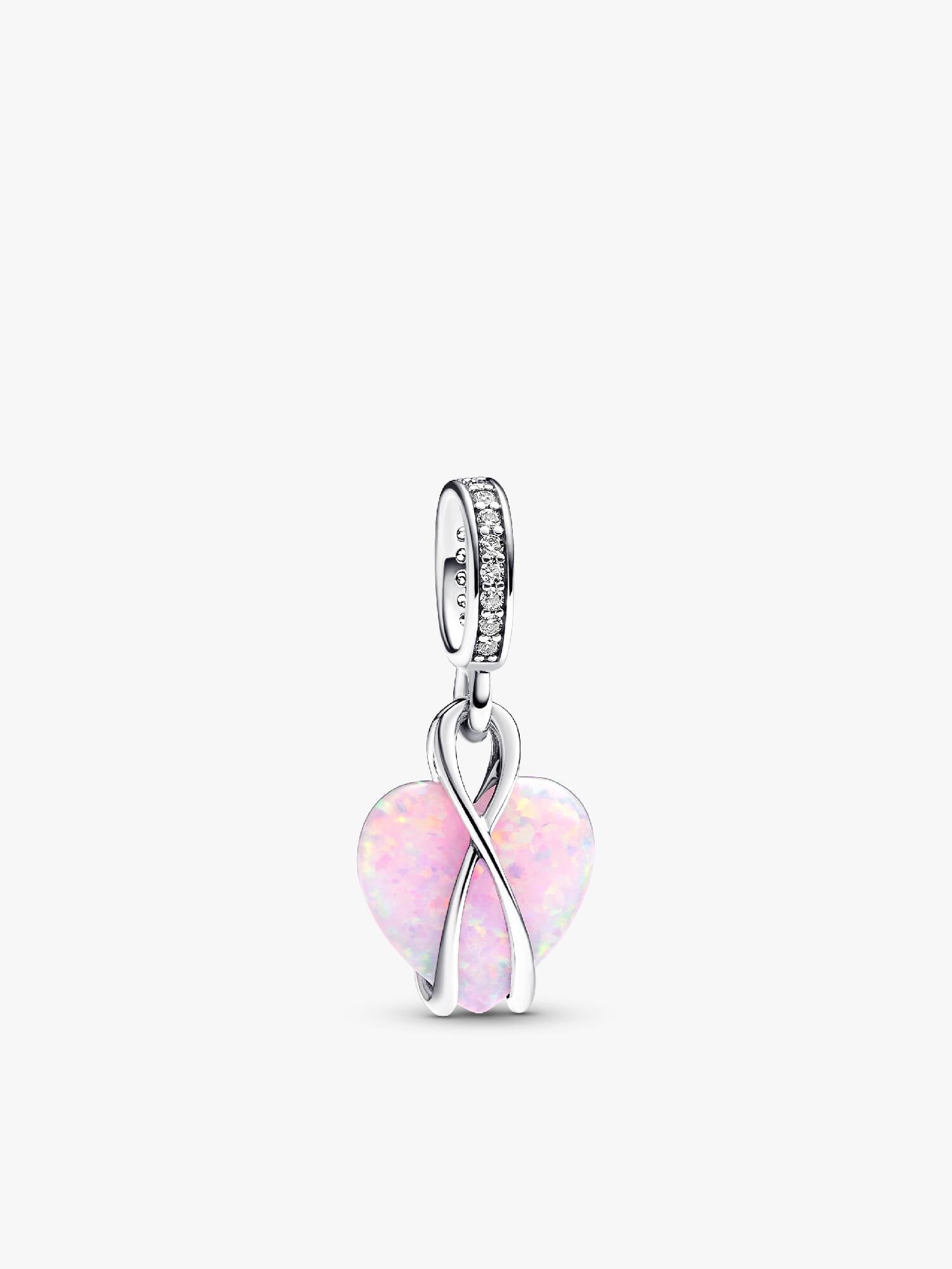 Mum Opalescent Heart Dangle Charm