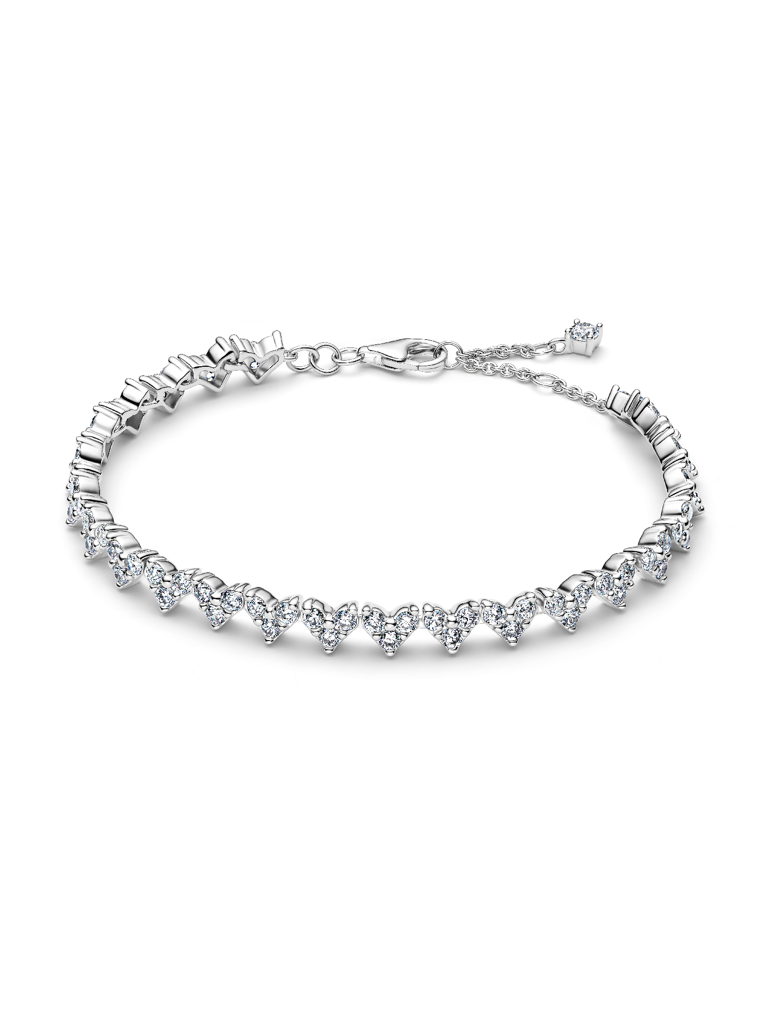 Triple Stone Heart Bracelet