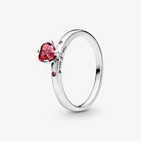 Sparkling Red Heart Ring | Pandora UK