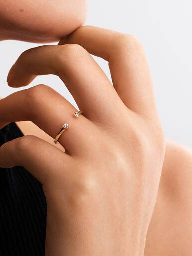 Pandora Era Bezel Lab-Grown Diamond Open Ring
