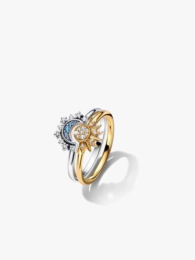 Moon and Sun Ring Set