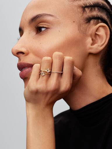 Pandora Talisman 14k Gold Lab-grown Diamond Pavé Heart Ring
